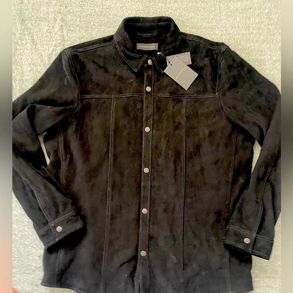 NWT John Varvatos Suede Shirt Jacket